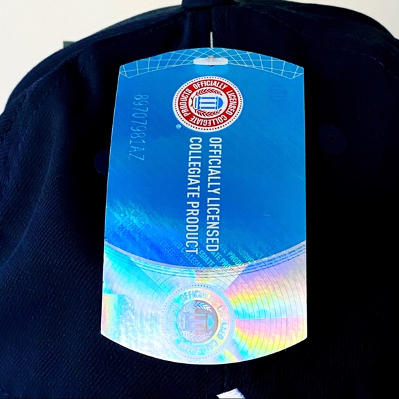 Adidas Georgia Tech Yellow Jackets Hat Cap Navy Blue Gold Mens Size Small Medium - Picture 9 of 12